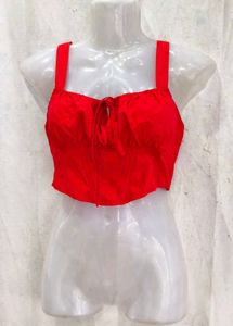 12258. Red Corset Style Cami Top