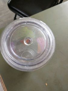 Big Glass With Straw Hole.