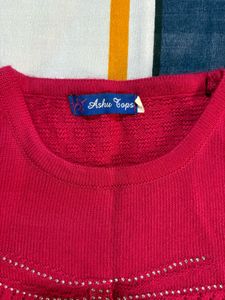 Charming Pink Bow Sweater