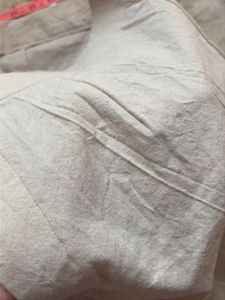 Light Beige Textured Trousers