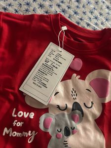Cute Red Koala Print Sweatshirt