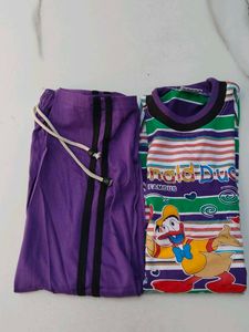 Donald Duck Striped T-Shirt &amp; pazama Set