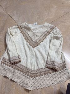Boho Embroidered Tunic Top