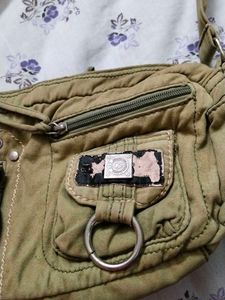 10 Pocket Denim Sling Bag