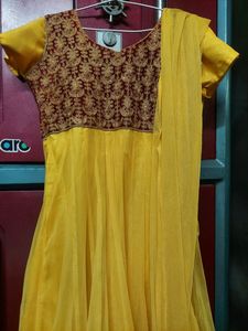 Yellow Heavy Anarkali