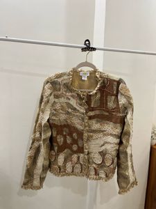 Vintage Patchwork Pearl &amp; Lace detailed Ru