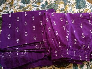Vibrant Purple Embroidered Kurta Set with Dupatta