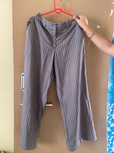 Pinstripe Wide Leg Pants/ Trousers
