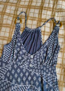 boho dress blue