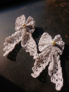 Handmade Crochet Bow Hair Clip