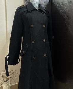 Trending Elegant Double-Breasted Black Coat