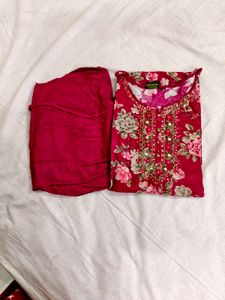 Beautiful Floral Print Kurta Set
