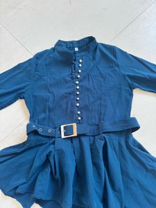 Chic Blue Kurta with Belt