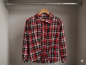 red checks shirt for women