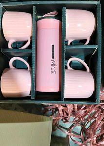 Pink Mug and Water Bottle Set in various clr