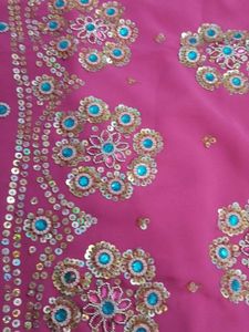 Hot Pink Embellished Kurta Pajami Suit