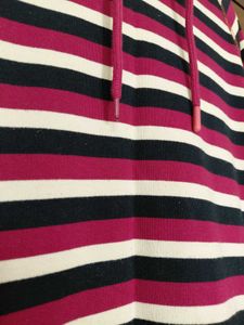 Shyla Striped Hooded Dress Size M