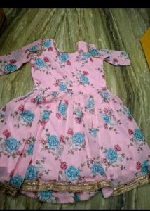 Pink Floral Sharara Suit