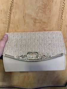 Elegant White Chain Shoulder Bag/clutch