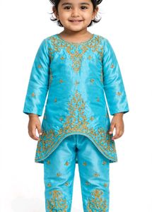 Kids Blue Kurta Set