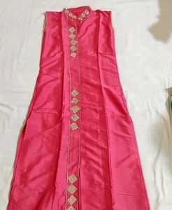 Elegant Coral Ethnic Gown