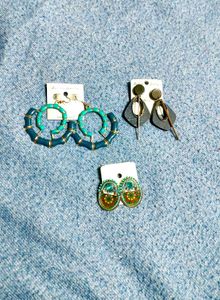 Boho Hoop & Dangle Earrings Set Combo