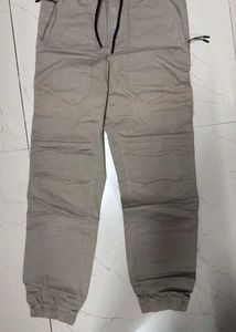 Men's Beige Cargo Joggers