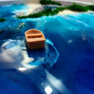 An ocean art for wall decor or table. Creative res