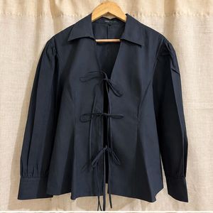 Zara tie front shirt