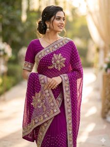 embellished heavy saree