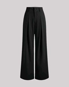 Wide Leg Black Trousers