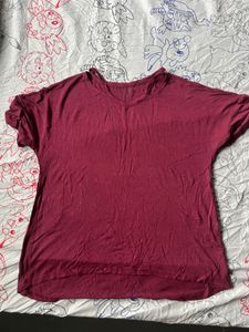 Maroon V-Neck T-Shirt