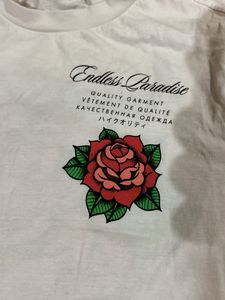 White Rose Graphic T-Shirt