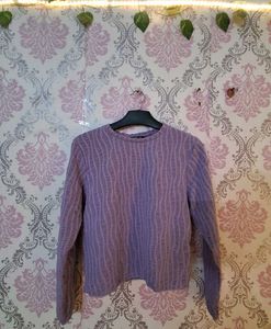Lavender Textured Long Sleeve Top