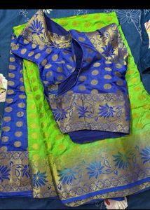 Vibrant Silk Saree with Blouse