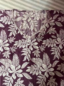 Floral Print Cotton Kurta