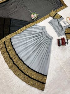 Beautiful Gray Lehenga Collection with Huge Flair