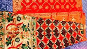 Red &amp; Gold Patterned lehnga