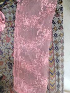 Elegant Pink Net Lehenga Choli Set