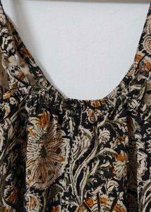 Bohemian Floral Print Peplum Top