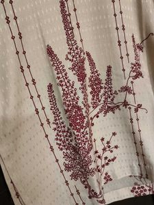 Women Cream Printed Embellished Woollen Kurta Set