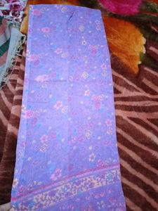 New Lavender Colour Unused Saree