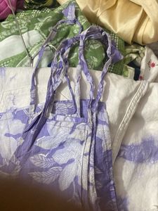 Pretty Purple Floral cotton short kurti with jeans