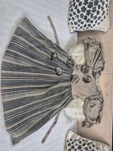 Elegant Striped Party Dress