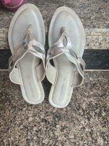 Comfy Silver Flip-Flops