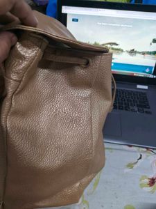 Stylish Gold Textured Backpack