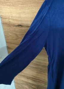 Blue Tie-Dye Top with Cardigan