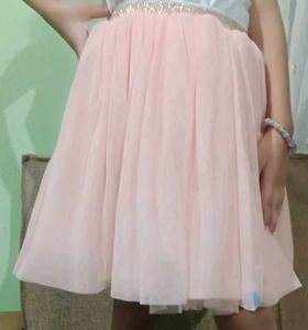 Cute Pink Tulle Skirt.waist 20.length33 cm