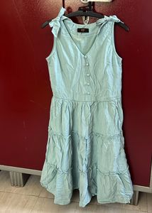Light Blue Tiered Mini Dress