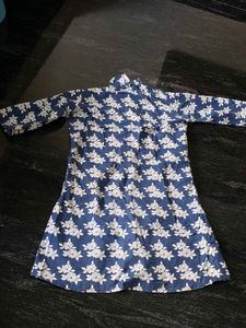 Blue Floral Print Kurta cord Set